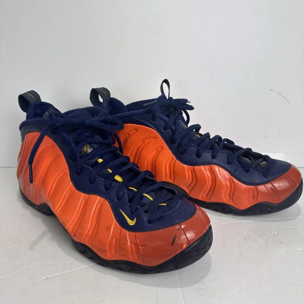 NIKE AIR FOAMPOSITE ONE BLUE VOID RUGGED‎ ORANGE CJ0303 400 SIZE 11 KNICKS